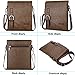 Men Shoulder Bag Waterproof Leather Small Crossbody Bag for iPad(brown)