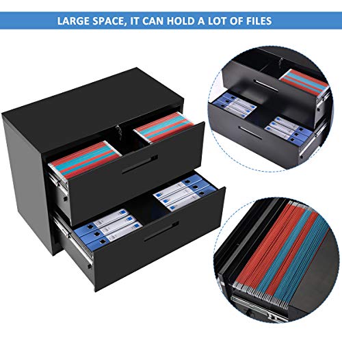 Merax lateral File 2 Drawer Locking Filing 3 Drawers