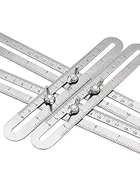 Regla de ángulo múltiple, herramienta de ángulo, regla de angular, regla de medición de ángulo de acero inoxidable Omont para artesanos, constructores, artesanos, bricolaje