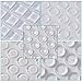 Hestya 404 Pieces Rubber Feet Adhesive Bumper Pad Self Stick Furniture Bumpers Noise-dampening Buffer Pads for Doors Cabinets Drawers, Clear and Black, 10 Different Sizes