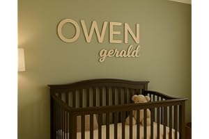 Personalized Double Wooden Name Signs | Custom Wood Name Sign & Letters | Nursery Wall Sign | Customized Baby Name Sign Over 