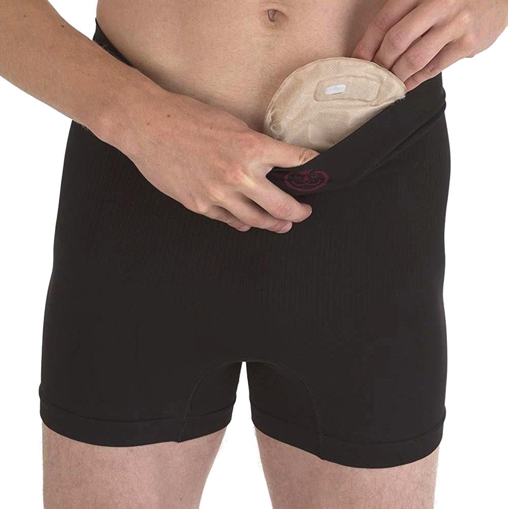 Comfizz Light Support High Waist Ostomy Boxer-Black/M/L
