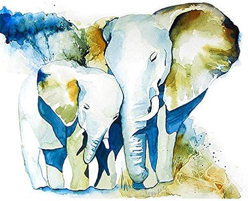 Llxpdz Pintar Por Numeros Ink A Elephantanimal Diy Moderno Arte De