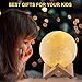 CPLA Moon Lamp for Adults Kids, Moon Night Light 16 Colors LED 3D Printing Moon Light with Stand & Remote/Touch Control and USB Rechargeable, Gifts for Kids Friends Lover Birthday (2.8)