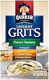 Quaker Instant Grits Flavor Variety, 12-Count Boxes (Pack of 12)