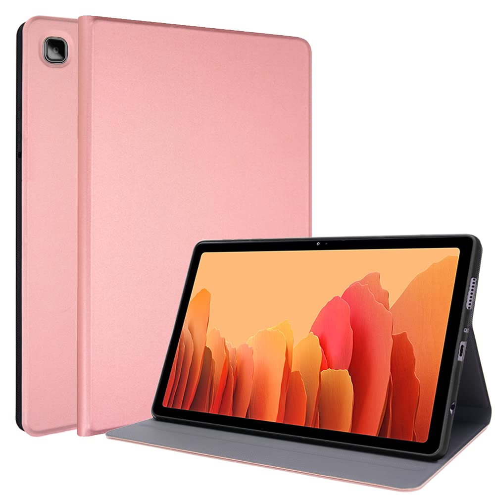 TECHGEAR Smart Case for Samsung Galaxy Tab A7 Lite 8.7" 2021 Release (SM-T220 / SM/T225) PU Leather Slim Case Stand Cover with Corner Protection Soft TPU Holder - Rose Gold