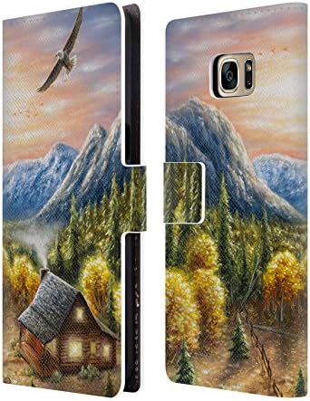 Official Chuck Black Mountainous Dreams Cabin Leather Book Wallet Case Cover For Samsung Galaxy S7 edge