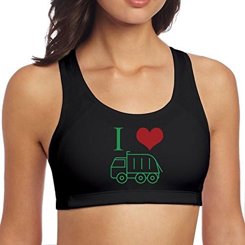 Women's Yoga Vest Trash Garbage Trucks Sports Bra Tops Slim Underwear Athletic Tank Top
