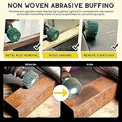 Mardatt 10Pcs Non Woven Abrasive Buffing Pads