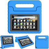 TIRIN Kids Case for All-New Fire 7 2019 - Light Weight Shock Proof Convertible Handle Stand Protective Kid-Proof Case for All-New Amazon Fire 7 Tablet(9th Generation - 2019 Release)(7" Display), Blue