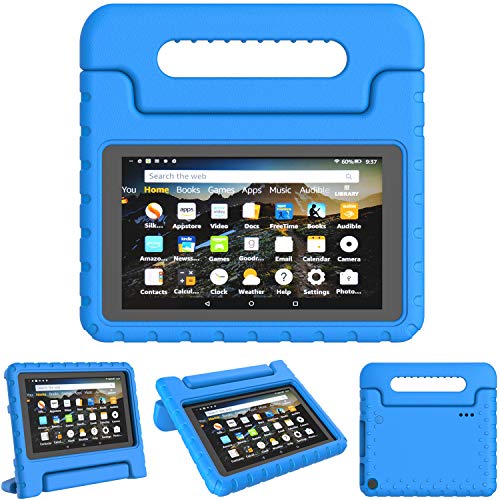 TIRIN Kids Case for All-New Fire 7 2019 - Light Weight Shock Proof Convertible Handle Stand Protective Kid-Proof Case for All-New Amazon Fire 7 Tablet(9th Generation - 2019 Release)(7" Display), Blue