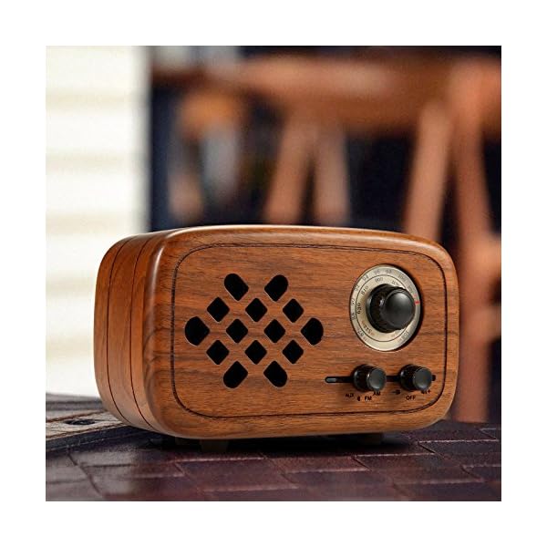 Radio FM AM Bafle Btoot hecho a mano Madera - Imagen 4