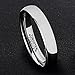 MNH Tungsten Ring Men Wedding Band Women 4mm Polished Engagement Comfort Fit Domed Classic Design