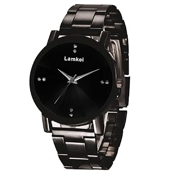 Imported Analogue Black Dial Steel Chain Unisex Watch � LMK-0168