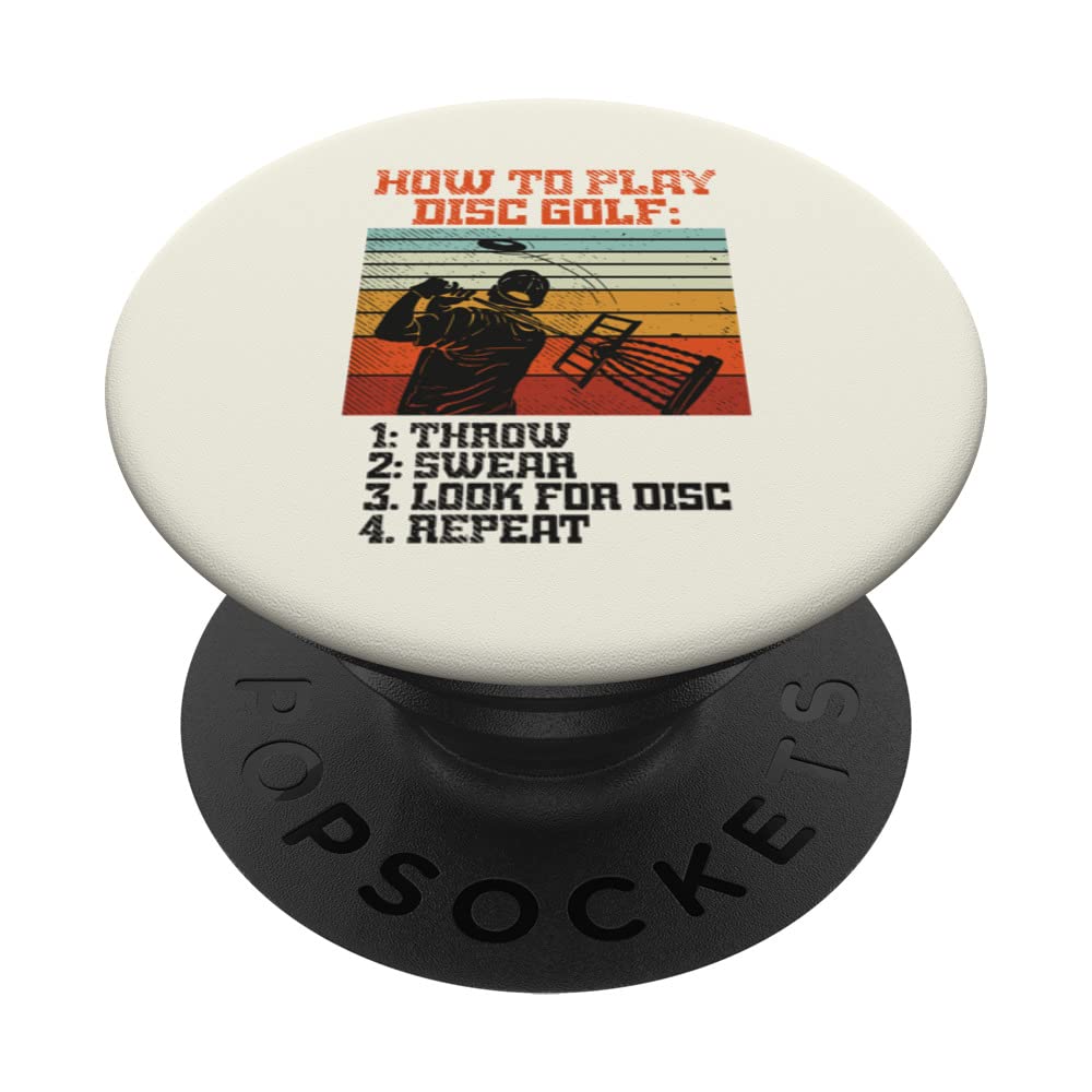 How To Play Disc Golf Golfer Frisbee Golf Frolf Disk Golf PopSockets Swappable PopGrip