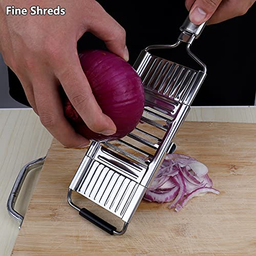 4-in-1 Stainless Steel Vegetable Slicer – Handheld Cheese Grater & Chopper With 4 Blades For Kitchen
