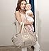 ​​MB Krauss Large Diaper Bag Stylish Tote for Mom and Dad Baby​ ​​Organizer​ ​​Bag for Boys and Girls with Changing Pad​ ​and Big Pockets (Beige)