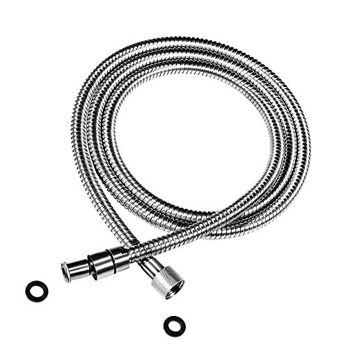 Shower Hose WATER BOGER 79 Inches Flexible Stainless Steel Extra Length, Handheld Shower Hose Pipe for Bathroom Shower Sprayer Hose Replacement with Brass Insert, Polished Chrome - Thumbnail 6