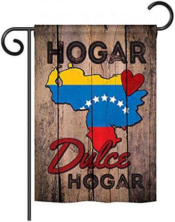 Ornament Collection Country Venezuela Hogar Dulce Hogar - Flags of The World Nationality Decoration - 13" x 18.5" Impressions Garden Flag US Made