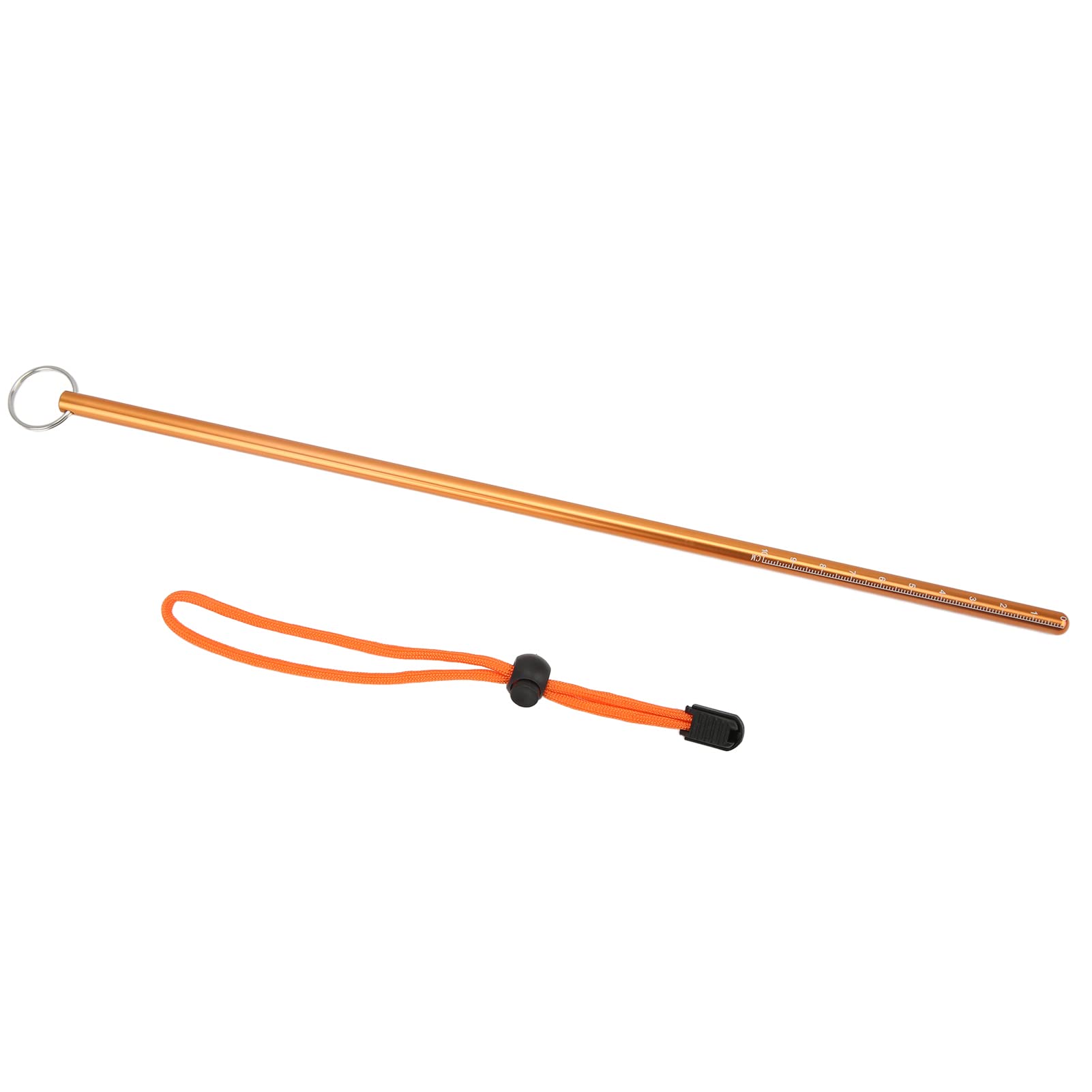 Diving Pointer Stick, Practical Portable Diving Kit Long Service Life, Multifunctional Diving Pointer Rod with Lanyard for Diving Sports (Orange Stick + Orange Lanyard)