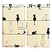 Bfun Packing Bcov Black Cat White Cat Magnetic Card Slot Stand Flip Leather Wallet Cover Case for 4.7 iPhone 6 6S