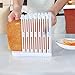 Bread Slicer Toast Slicer Toast Cutting Guide Bread Toast Slicer Bagel Loaf Slicer Sandwich Maker Toast Slicing Machine Folding and Adjustable Thicknesses Bread Cutter(White)