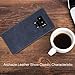 SALAWAT Compatible with Galaxy Note 9 Case Slim PU Leather Vintage Shockproof Phone Cover Lightweight Premium Soft TPU Bumper Hard PC Hybrid Protective Case for Galaxy Note 9 (Blue)