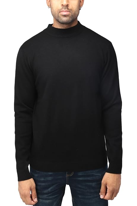 Merino Wool Mock Turtleneck Sweater 