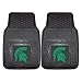FANMATS 8918 Michigan State Spartans 2-Piece Heavy Duty Vinyl Car Mat Set, Front Row Floor Mats, All Weather Protection, Universal Fit, Deep Resevoir Design