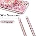iPhone 6 Plus Case, iPhone 6S Plus Flowing Liquid Case, WeLoveCase 3D Creative Floating Luxury Bling Sequins Shiny Sparkle Glitters Adorable Quicksand Hard Case with TPU Bumper Frame - Rose Gold
