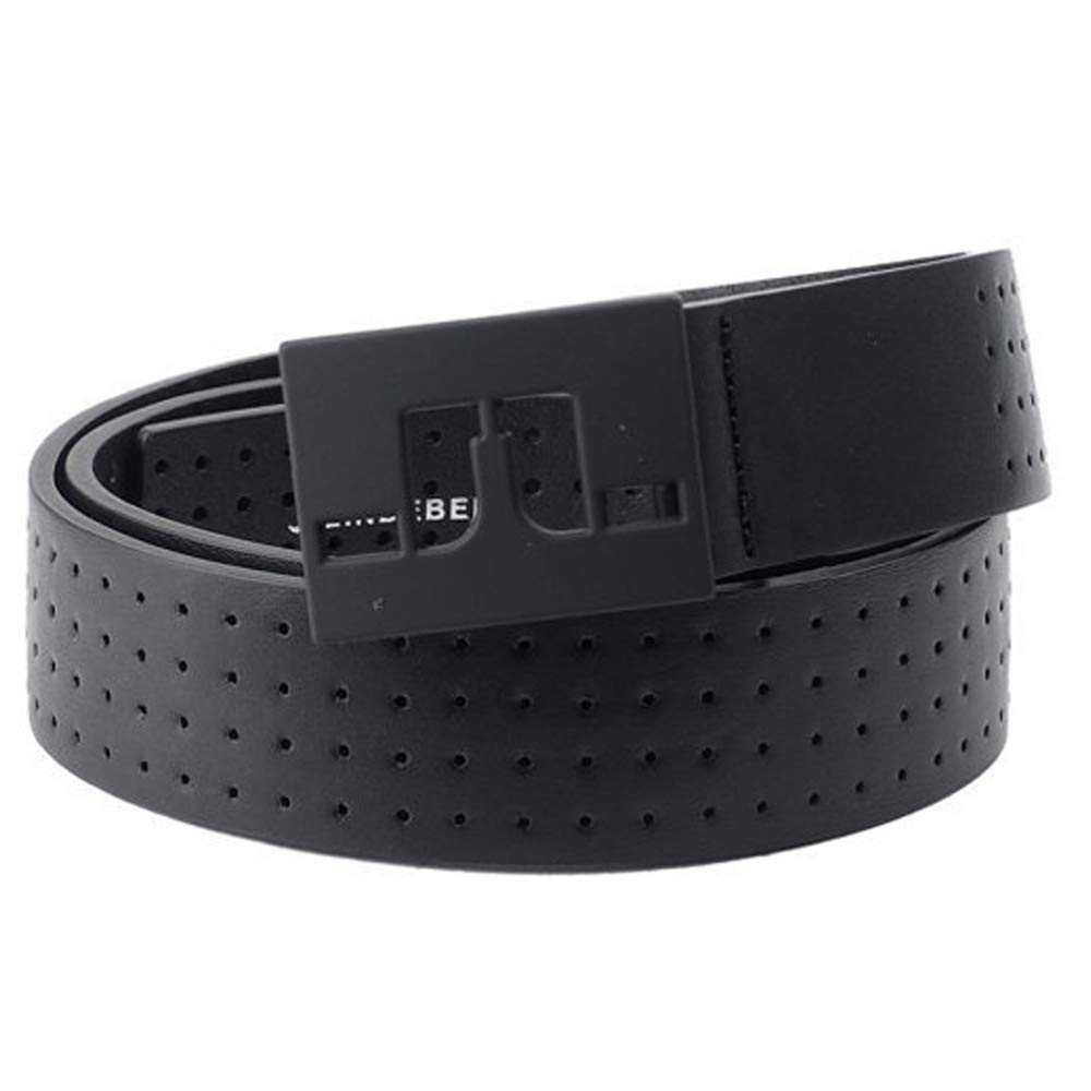 J.Lindeberg Austin Dotted Leather Golf Belt 76MG Black 37