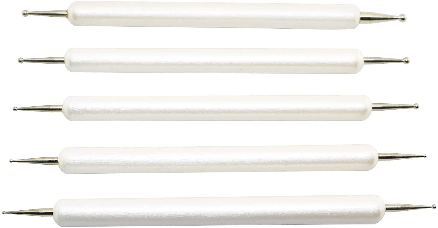 Longdex Embossing Stylus Set 5PCS 5 Size Double End Tracing Dotting Tool Stylus for Carbon Transfer Paper Mandala Rock Painting Pottery Clay Craft Embossing Art Nail Art