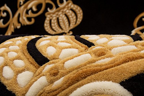 Harald Gloockler Designer Teppich 80 X 150 Cm Schwarz Gold Creme