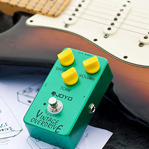 JOYO JF-01 Overdrive Effects Pedal, Vintage Overdrive Classic Tube Screamer Pedal for Electric Guitar Effect, True Bypass