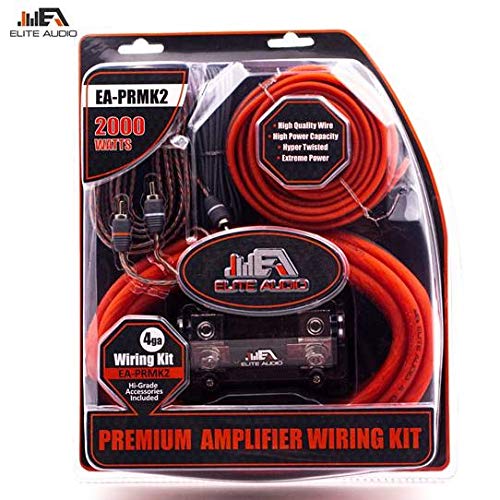 image for Elite Audio 4 Gauge CCA Premium Amp Kit - EA-PRMK2 Complete Amplifier 