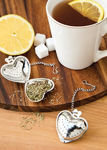 Fox Run 5123 Heart Tea Infuser, Stainless Steel, Set of 2