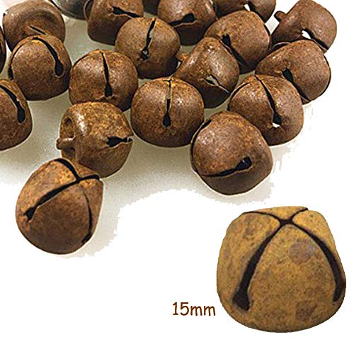 IDOXE Rusty Jingle Bells Metal Cutout Decorative Bells Pendant 50pcs 15mm for Wreath, Holiday Home and Christmas Decorations, Craft DIY - Thumbnail 3