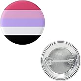 Reciprosexual with Purple Pride Flag Pin 1.5” Round Circle Shape Metal Button Pin Badge Pinback 1.5 inch Pin 38 mm 3.8 cm