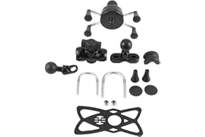 Moofey Motorcycle Phone Mount Holder, Phone Holder for Motorcycle, Aluminium Alloy + ABS 360 Degree Smartphone Support