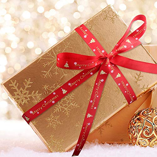 4 Christmas+Ribbons+Grosgrain+Metallic+Wrapping