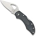 Spyderco Byrd Robin 2 Lightweight Knife Handle with 2.40" Stainless Steel Blade and Gray Non-Slip FRN Handle - PlainEdge -BY10PGY2