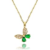 Liuyuqian Gold Butterfly Necklace for Women - Dainty Gold Pendant Necklaces Cubic Zirconia Necklace, Butterfly Jewelry Gifts for Women, Teen Girls