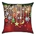 Qinqingo Throw Pillow Covers 18 x 18 inch Merry Chistmas Party Decoration Toss Pillow Case Cotton Linen Cushion Cover Sofa Home Decor Set of 4
