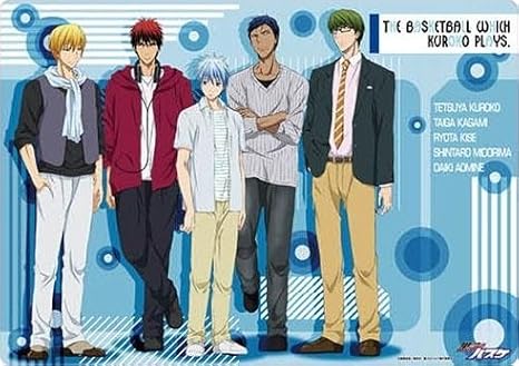 Amazon 黒子のバスケ デスクマット 私服 黒子テツヤ 火神大我 黄瀬涼太 緑間真太郎 青峰大輝 藤巻忠俊 アニメ 萌えグッズ 通販