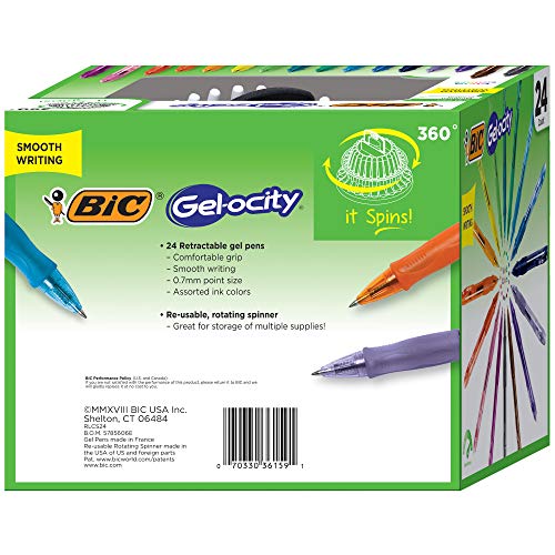 1 BIC+Gel+ocity+Original+Retractable+Assorted