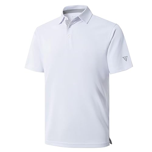 M MAELREG Mens Pique Polo Shirts Short Sleeve Performance Moisture