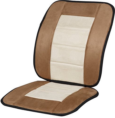 Kool Kooshion 60-286708B Microsuede Full Seat Cushion, Tan/Beige