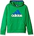 adidas Big Boys' Po Tech Fleece Hoodie, Green/Collegiate Royal, Large/14-16