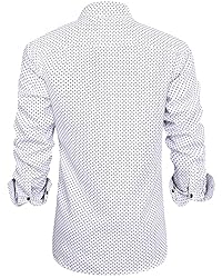 J.VER Men's Casual Long Sleeve Pattern Dress Shirt