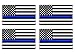 Thin Blue Line - Blue Lives Matter Flag Sticker 5x3